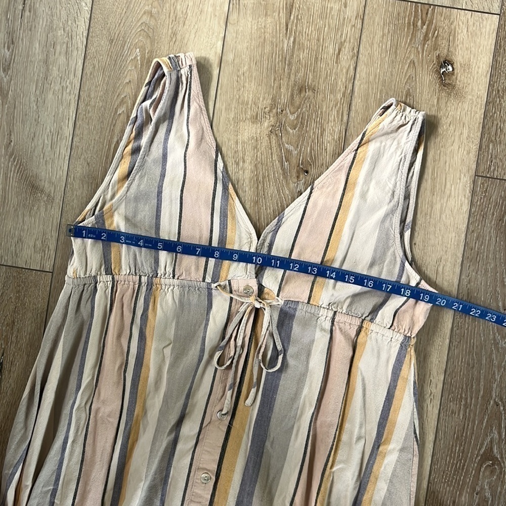 Saltwater Luxe Lovestoned Neutral Striped High Low Dress - Picture 10 of 11